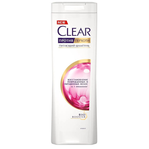 Soch uchun shampun Clear SHMP CLR / DMGD ta'mirlash CRT (F vosst povr va OKB) 12x200 ml.  УТ-00004570