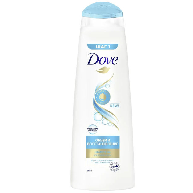 DOVE Volume and Restore DM soch shampuni (hajmi va joylashishi) 12x250 ml. УТ-00004672