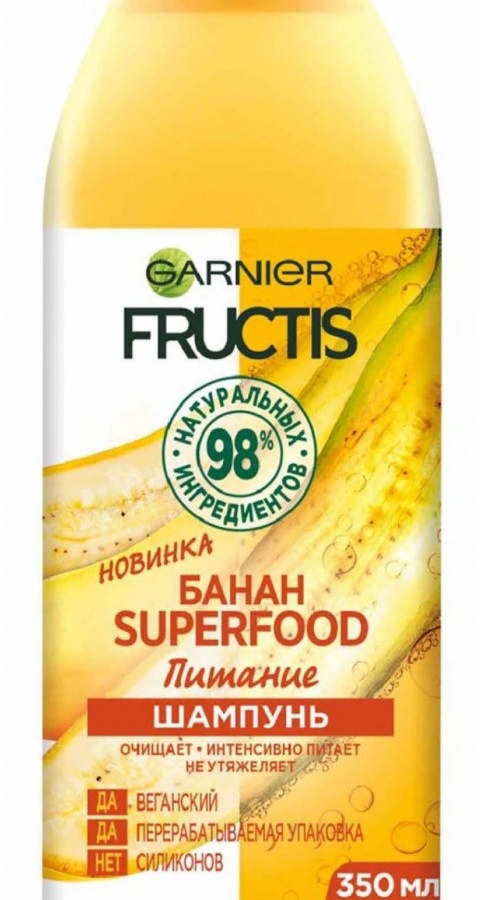 Шампунь для волос FRUCTIS 350мл SUPERFOOD БАНАН УТ-00000935