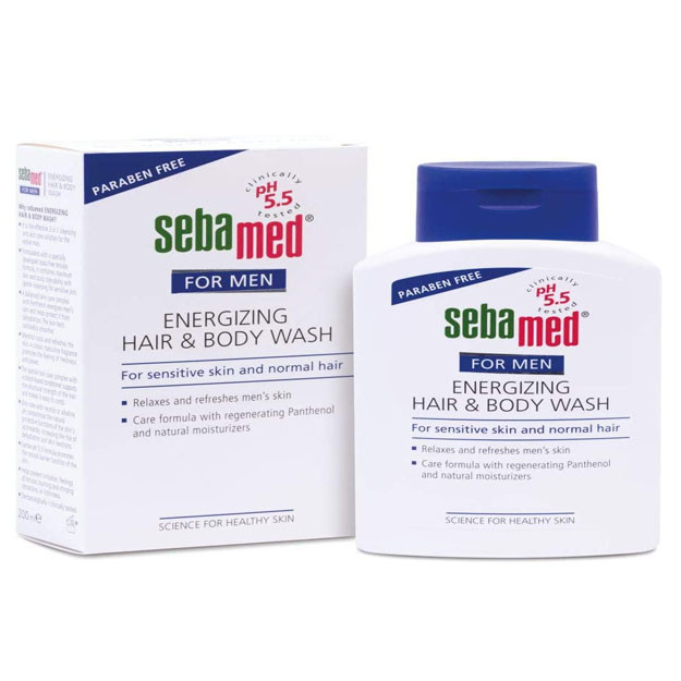 Erkaklar energizing hair & body wash 200 ml uchun Sebamed (erkaklar uchun soch va tanani yuvish uchun energiya jeli) УТ-00005546
