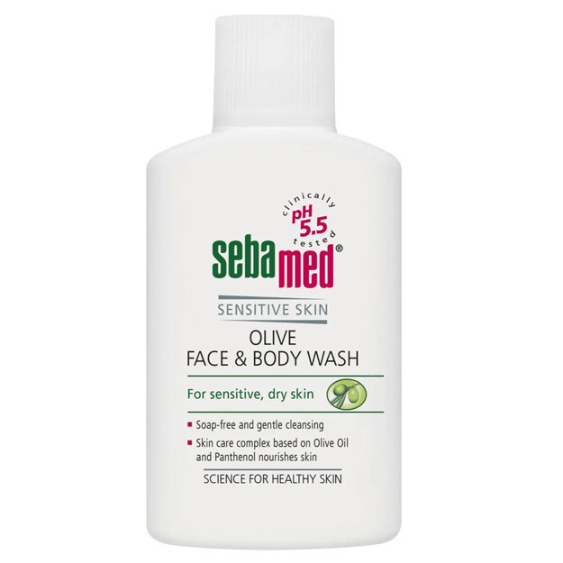Sebamed SENSITIVE SKIN olive face and body wash 200 ml(Очищающее средство для лица и тела для чувств УТ-00005562