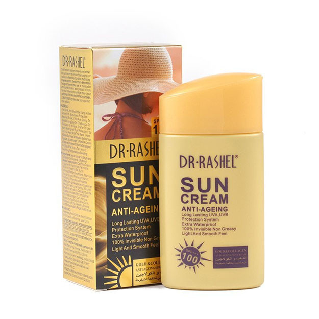 Qarishga qarshi quyosh kremi (Gold Collagen sun cream SPF100) 80ml _____ DRL-1309____/Dr.Rashe УТ-00004053