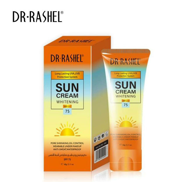 Quyosh kremi oqartiruvchi SPF75, / oq va namlantiruvchi quyosh kremi SPF75-60G-Art.№DRL-1465  УТ-00004496