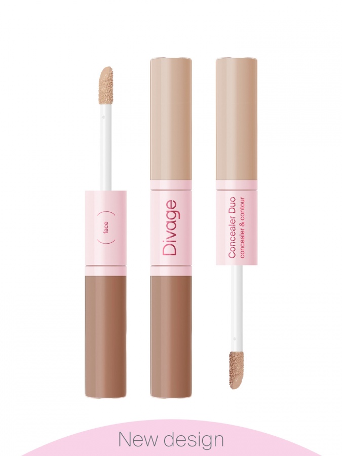 ТЕСТЕР DIVAGE Коррект ср-во для лица: Консилер двусторон Concealer Duo Concealer and Contour № 02 УТ-00005376