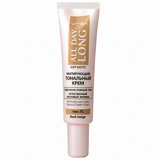 Tonal krem butun kun uzoq Matlash 30 ml tonal 75 Dark beige/Vitex / 12 / M УТ-00000619