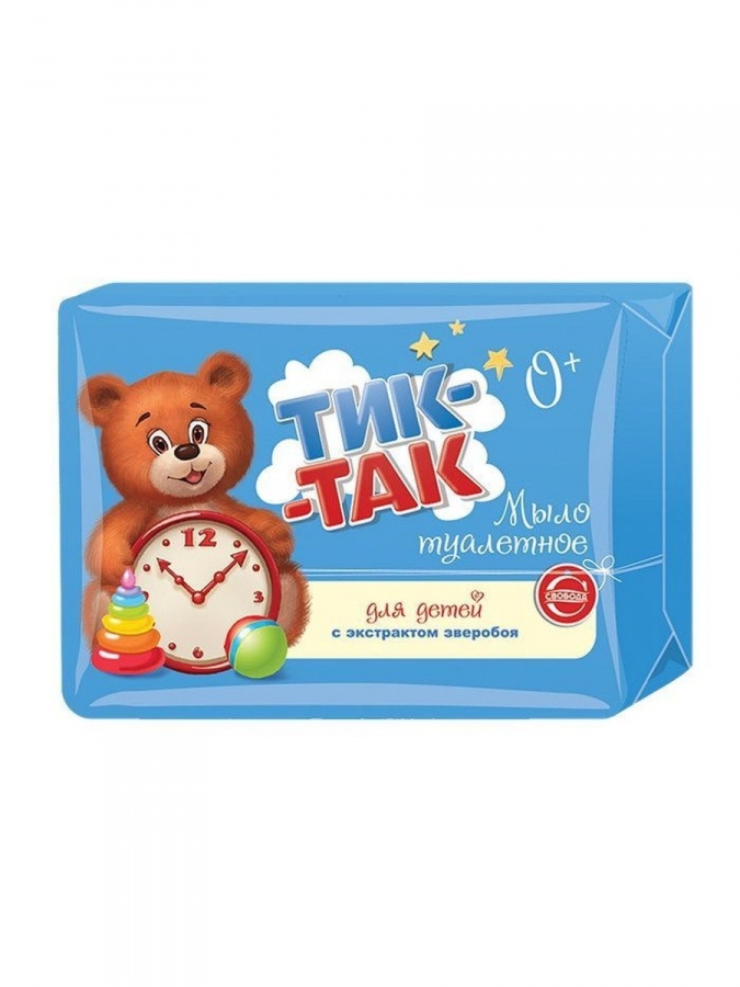 Nozik va sezgir teri uchun Seynt jonning suti ekstrakti bilan "tik-tak" bolalar uchun tualet sovuni 0+ 150 gr  УТ-00002705