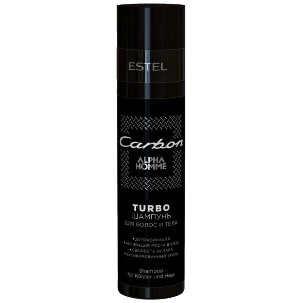 TURBO-ESTEL ALPHA HOMME CARBON soch va tana shampuni, 250ml AHC / 250  УТ-00004126