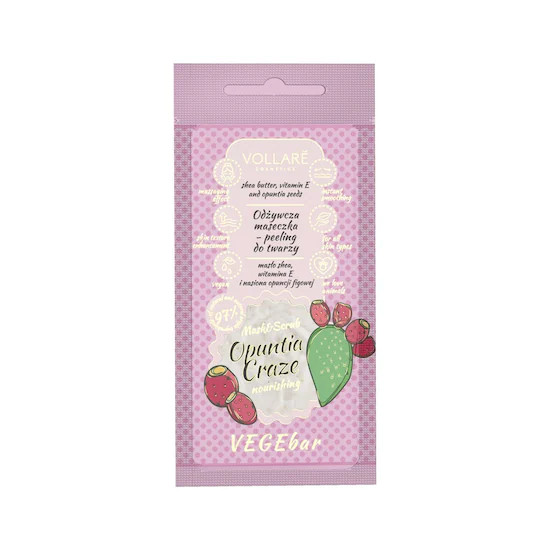 V MASECZKA-PEELING DO TWARZY ODŻYWCZA VEGEBAR OPUNTIA CRAZE 8 ML УТ-00002107