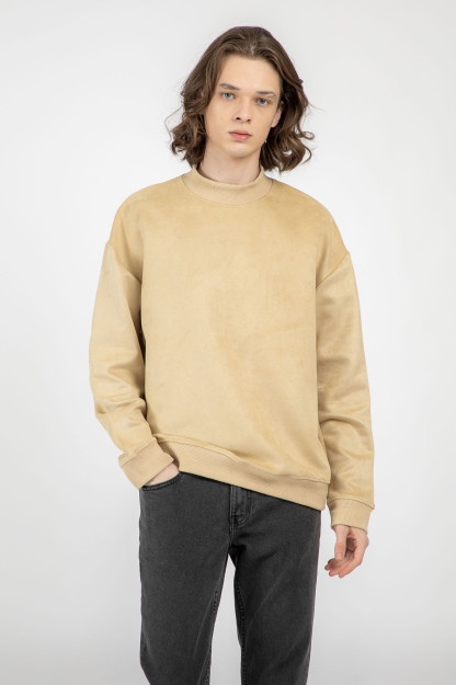 Sweatshirt qisqa uzunligi Beige S  AW22CA2N-2-11665