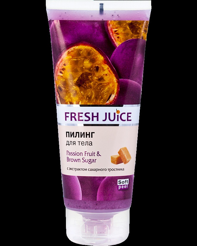 "FRESH JUICE"ПИЛИНГ ДЛЯ ТЕЛА "PASSION FRUIT & BROWN SUGAR", 200 МЛ УТ-00005986
