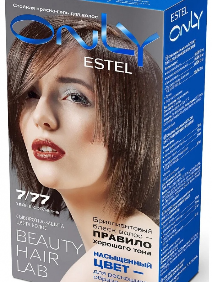 СТОЙКАЯ КРАСКА-ГЕЛЬ ДЛЯ ВОЛОС ESTEL ONLY 7/77 РУСЫЙ КОРИЧНЕВЫЙ ИНТЕНСИВНЫЙ EO7/77 УТ-00004266