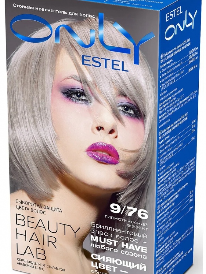 СТОЙКАЯ КРАСКА-ГЕЛЬ ДЛЯ ВОЛОС ESTEL ONLY 9/76 БЛОНДИН КОРИЧНЕВО-ФИОЛЕТОВЫЙ EO9/76 УТ-00004270