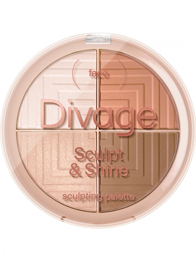 ТЕСТЕР DIVAGE ПАЛЕТКА ДЛЯ ЛИЦА СКУЛЬПТУРИРУЮЩАЯ SCULPT AND SHINE УТ-00005315