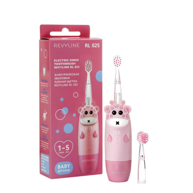 Elektricheskaya zvukovaya zubnaya shetka Revyline RL 025 Baby, Pink Elektricheskaya zvukovaya zubnaya shetka Revyline RL 025 Baby, Pink