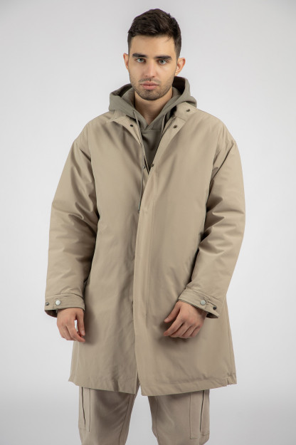 Beige XL ko'ylagi o'rtacha uzunligi AW22CA1N-12-11834