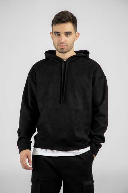 Sweatshirt qisqa uzunligi qora M  AW22CA2N-2-11666