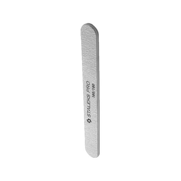Пилка прямая минеральная для ногтей STALEKS PRO 180/180 грит (5шт.), набор NFB-21/6