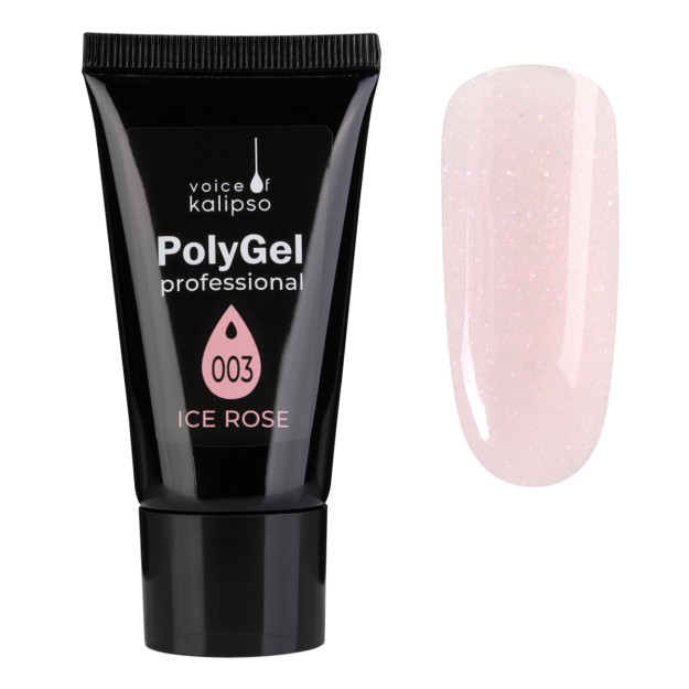 Полигель розовый с шиммером ICE ROSE №003, 30 мл 5211ca 30мл