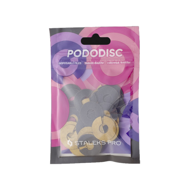 O'zgartirish fayllari-pedikyur disk uchun halqa PODODISC STALEKS PRO M 180 grit (50 dona) PDFR-20-180
