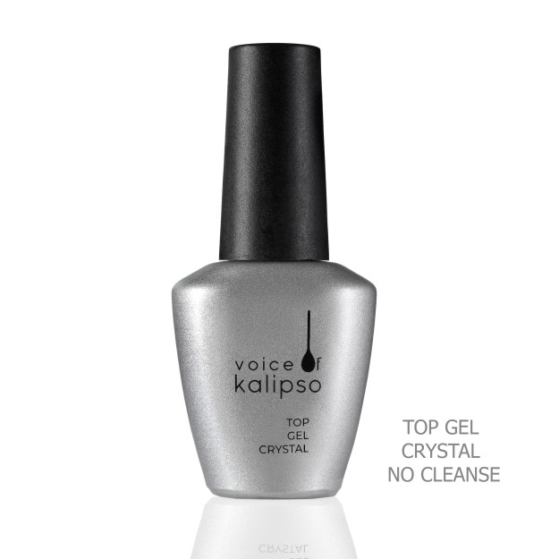 Top Gel Crystal No Cleanse-yopishqoq qatlamsiz Ultra porloq jel lak qoplamasi, 10 ml 10ml 0212ca