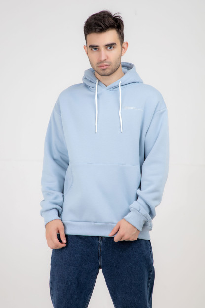 Hoodie qisqa uzunligi moviy M  AW22CA2N-2-11917