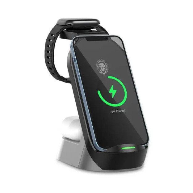 Green Lion 4in1 simsiz zaryadlovchi 15W tez simsiz zaryadlovchi 43642 sp-phone43642