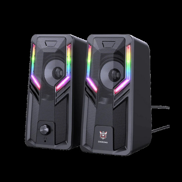 Kompyuter / telefon uchun Onikuma G6 o'yin karnayi 2.0 kanalli RGB atmosfera yorug'ligi Stereo Bass 3.5 mm AUX USB simli karnay 46938 sp-phone46938