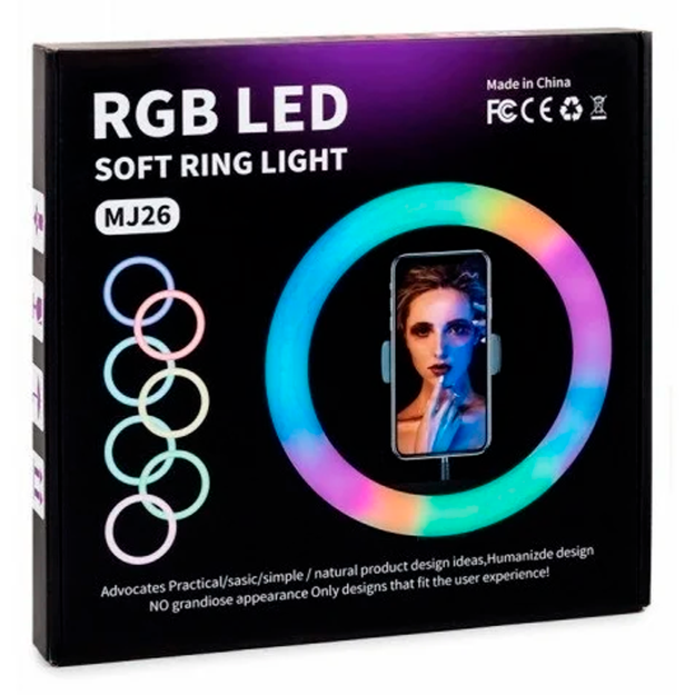 RGB LED mj26 halqali chiroq (26 sm) tripodsiz 28346 sp-phone28346