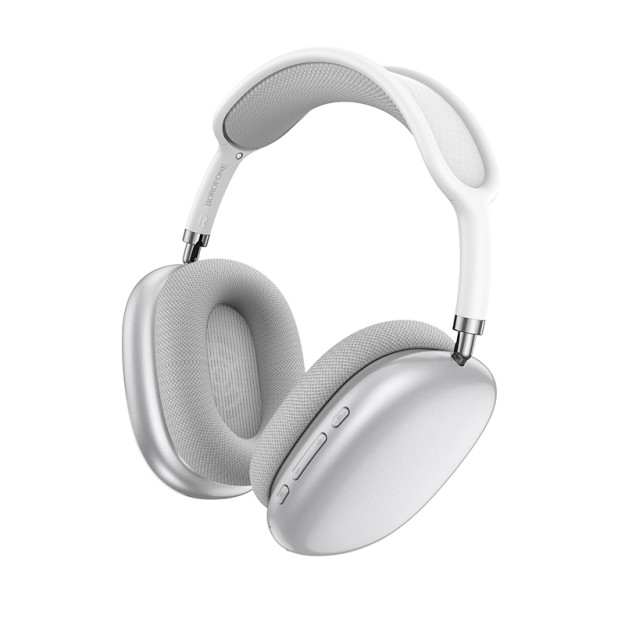 Bluetooth simsiz eshitish vositasi, AUX Borofone BO16 to'liq o'lchamli, kumush 39658 sp-phone39658
