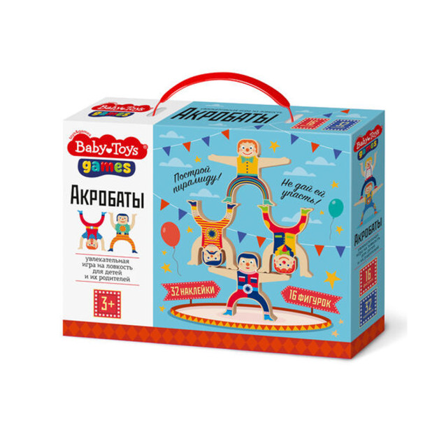"Akrobatlar" stol usti o'yini Baby Toys Games seriyasi 0,18x0,235x0, 048 m 43319
