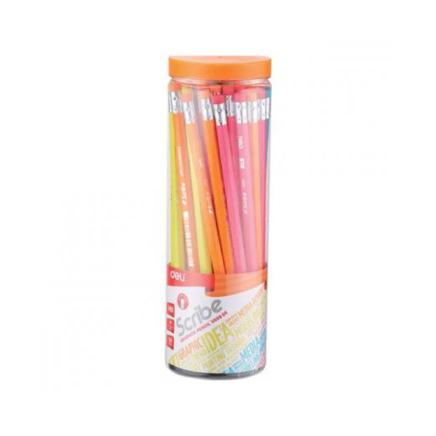 Карандаш HB с ласт. в тубе Scribe 50806-50 Deli 62928