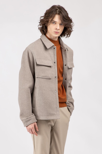 Qisqa uzunlikdagi Beige L palto  AW22CA1N-35-12166