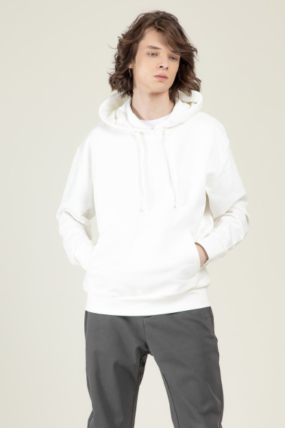 Sweatshirt qisqa uzunligi oq M  AW22CA2N-2-11926