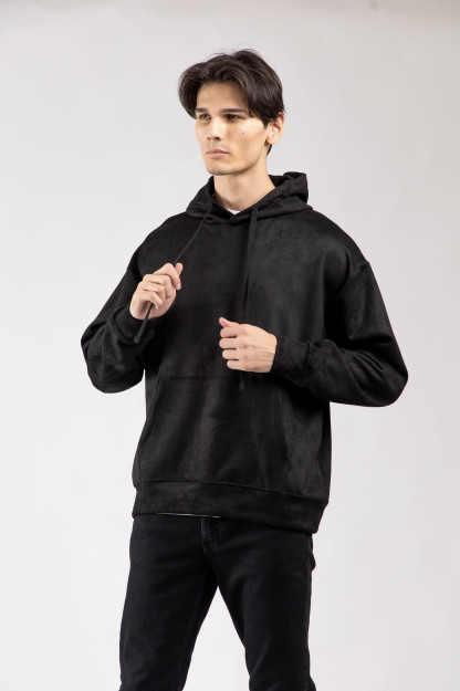 Sweatshirt qisqa uzunligi qora XL  SS23CA2N-2-12275