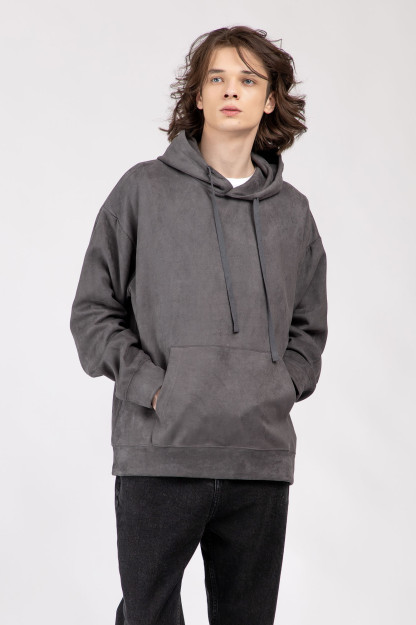 Hoodie qisqa uzunligi Dark Grey XL  SS23CA2N-2-12275