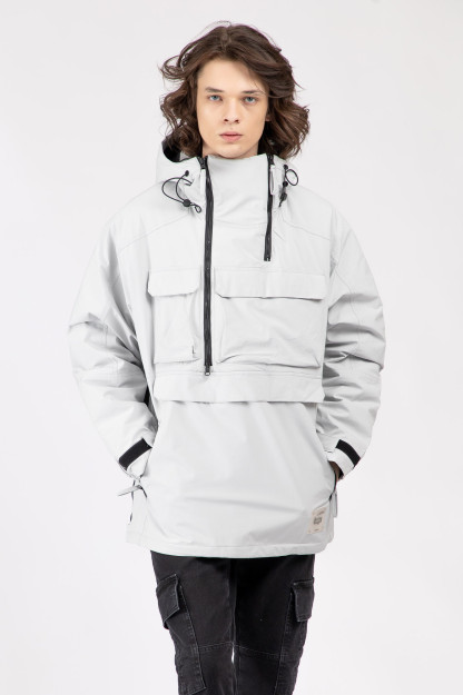Qisqa uzunlikdagi anorak kulrang M  AW22CA1N-40-11962