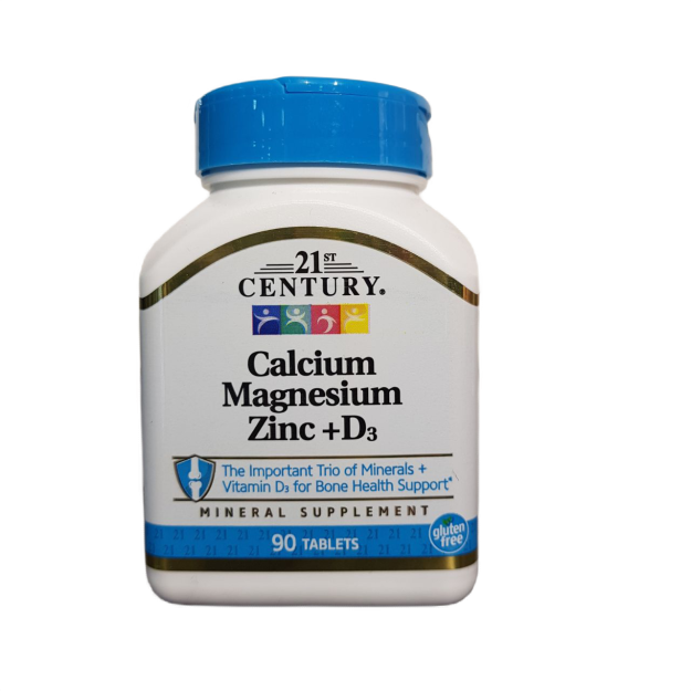 Kaltsiy, magniy, rux va D3 vitamini 21century, 90 tabletka   UNVIT47