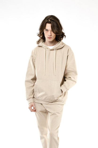 Sweatshirt qisqa uzunligi Beige M AW22CA2S-2-12096