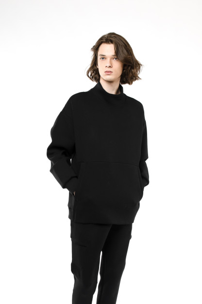 Sweatshirt qisqa uzunligi qora XL  AW22CA2S-2-12092