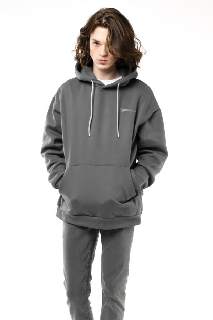 Hoodie qisqa uzunligi Grey S AW22CA2N-2-11917