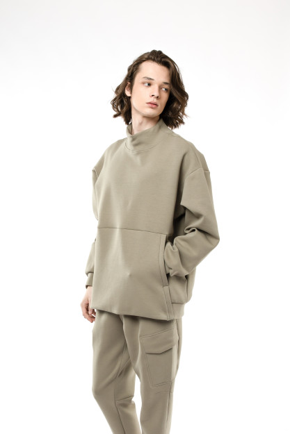 Толстовка короткая длина Khaki M AW22CA2S-2-12092