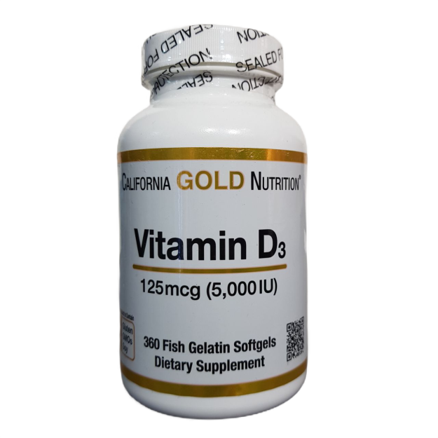 Vitamin D3 125mkg (5000ME) 360 baliq jelatin kapsulalari UNVIT37