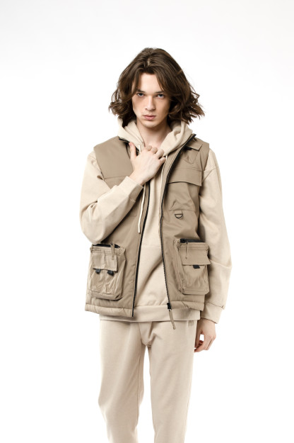 Yelek qisqa uzunligi Beige M  AW22CA1N-32-11828