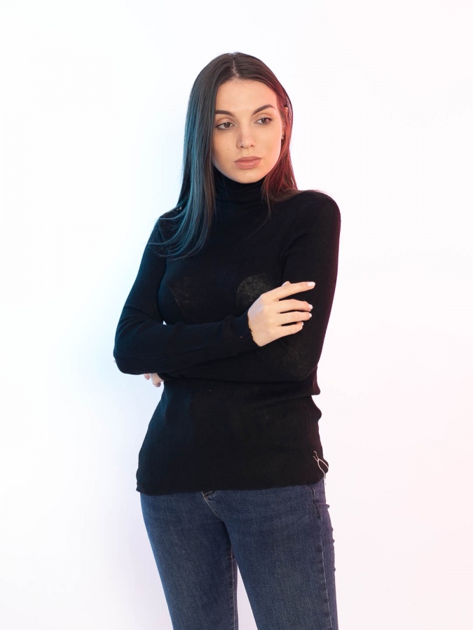 Turtleneck ko'ylagi 81061 freesize qora anaki
