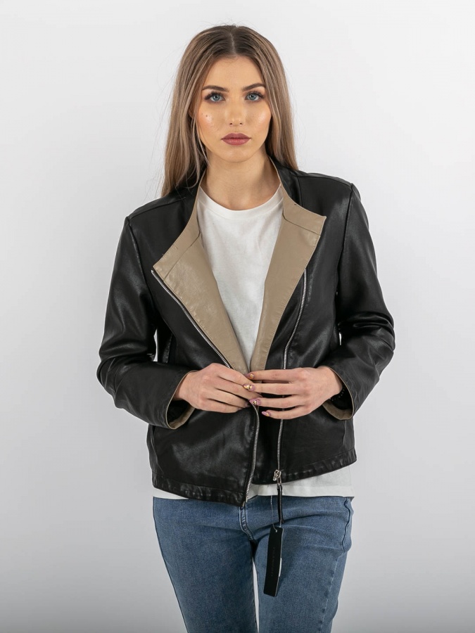 Ko'ylagi eko teri 2158 XL qora anaki