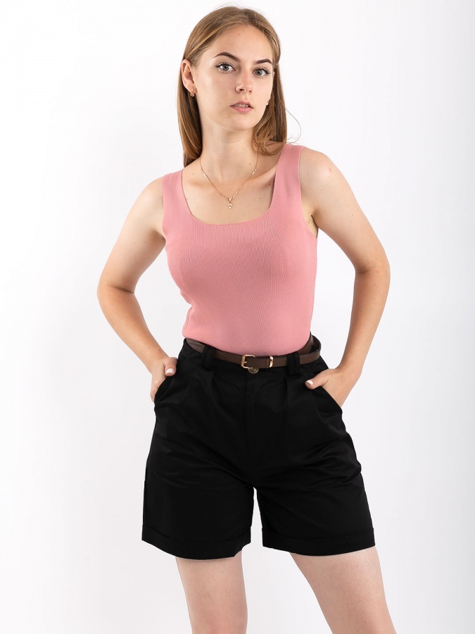 Топ с широкими лямками  50255 freesize розовый