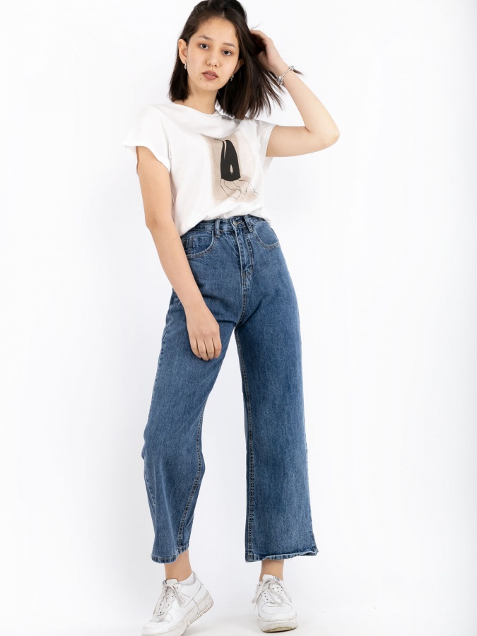 9850 L ko'k jinsi shimlar anaki