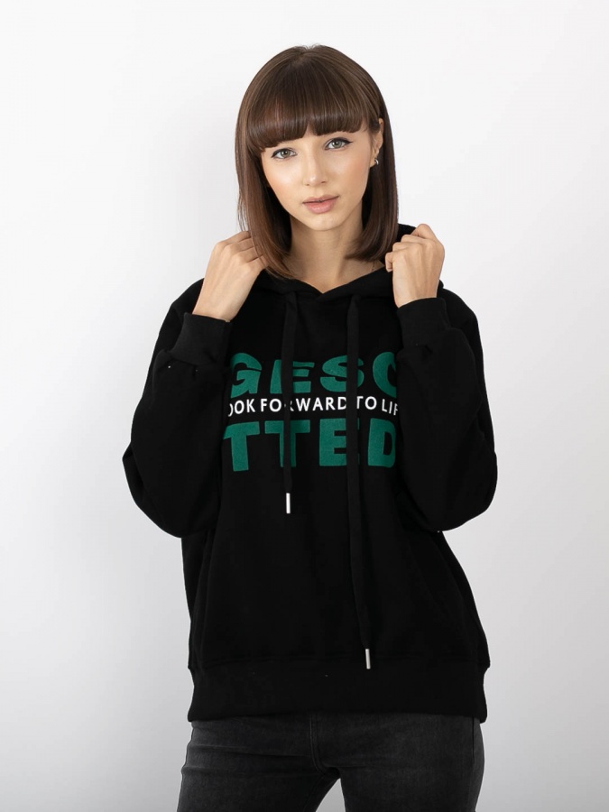Hoodie ko'ylagi 2117 freesize qora anaki