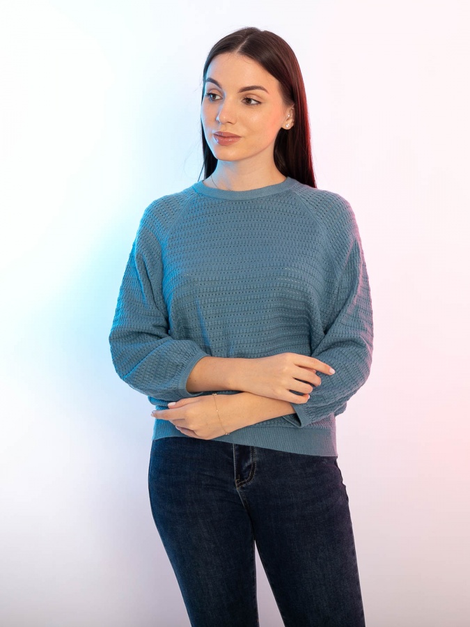 Кофта  5019 freesize голубой