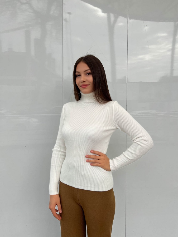 Turtleneck ko'ylagi 33350 freesize oq anaki